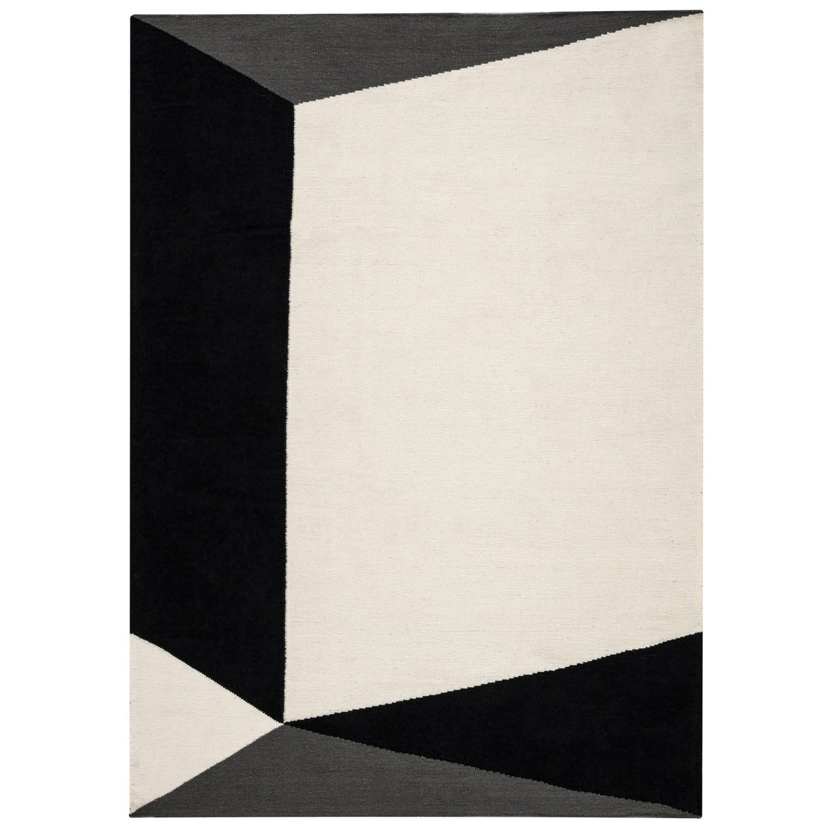 NJRD Triangles blocks -kelim-matto luonnonvalkoinen 200×300 cm