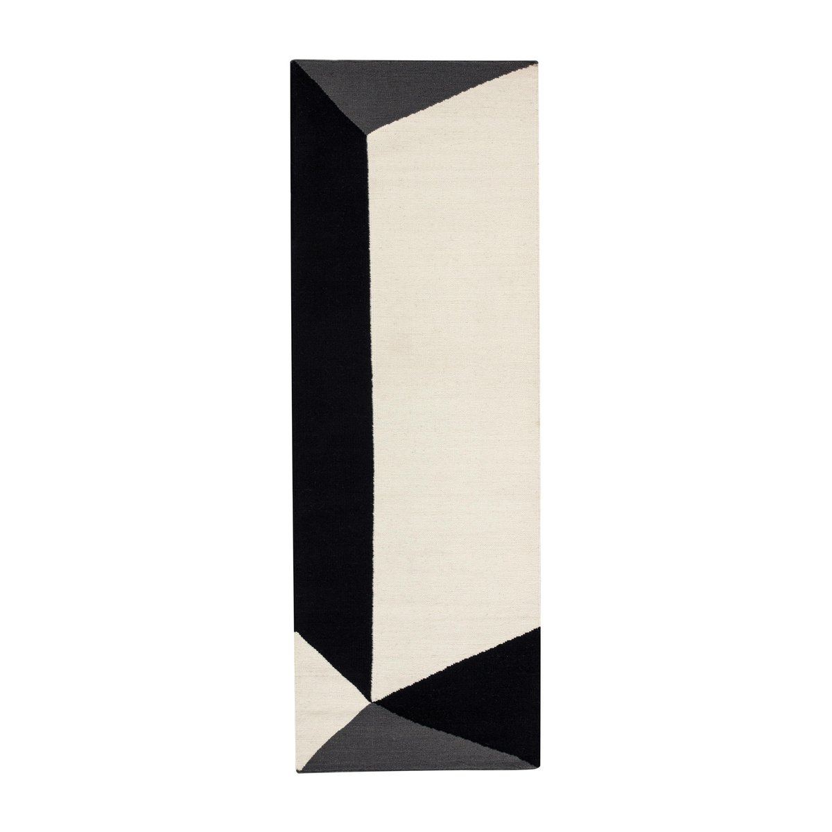 NJRD Triangles blocks -kelim-matto luonnonvalkoinen 80×240 cm