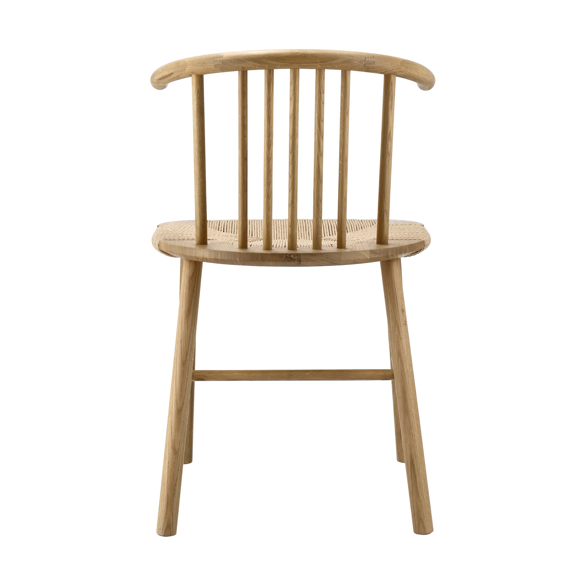 VIOR ruokapöydäntuoli punottu istuinosa, Lakeerattu tammi-luonnonvärinen NJRD