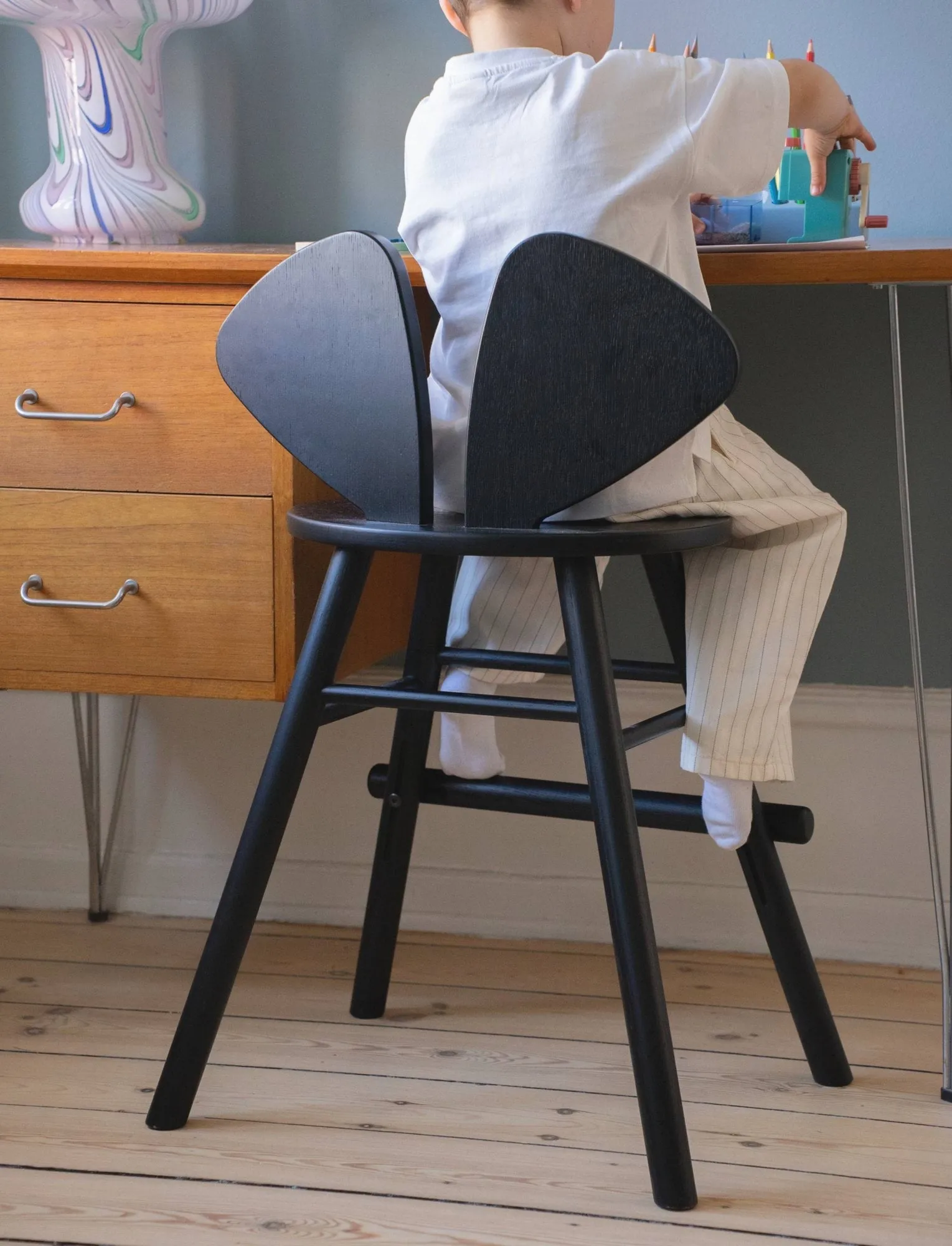 Mouse Chair Junior tuoli, Musta Nofred