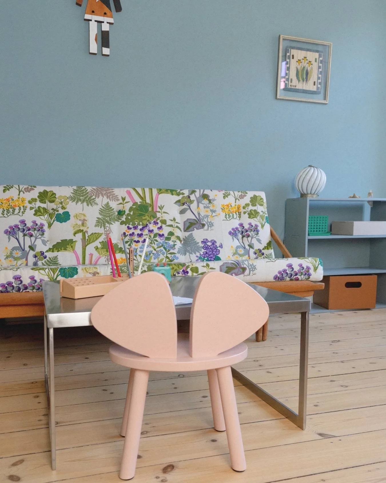 Mouse Chair lastentuoli, Vaaleanpunainen Nofred