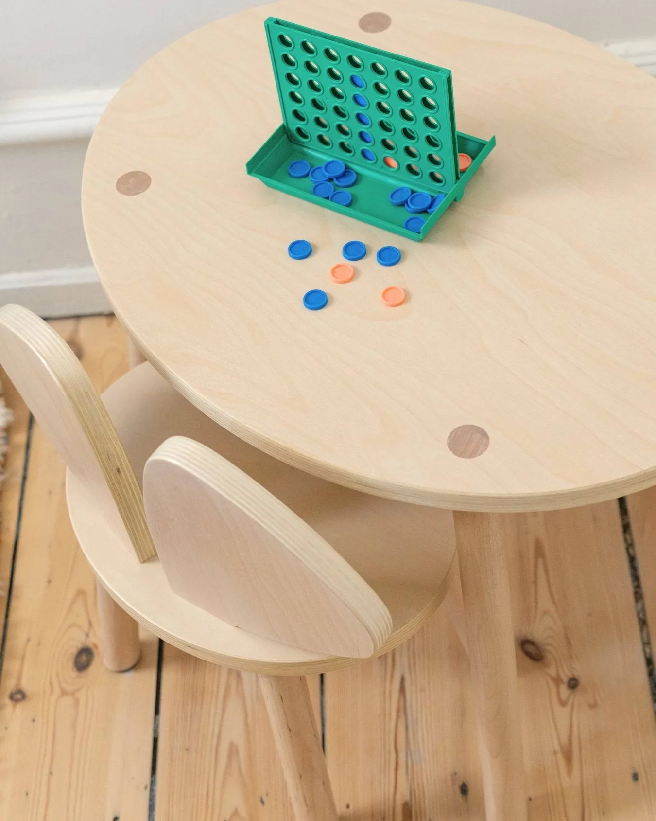 Mouse set lastentuoli + pöytä, Koivu Nofred