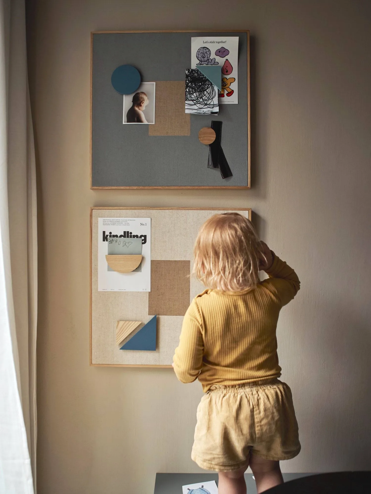 Noticeboard ilmoitustaulu + 3 magneettia, Sininen Nofred