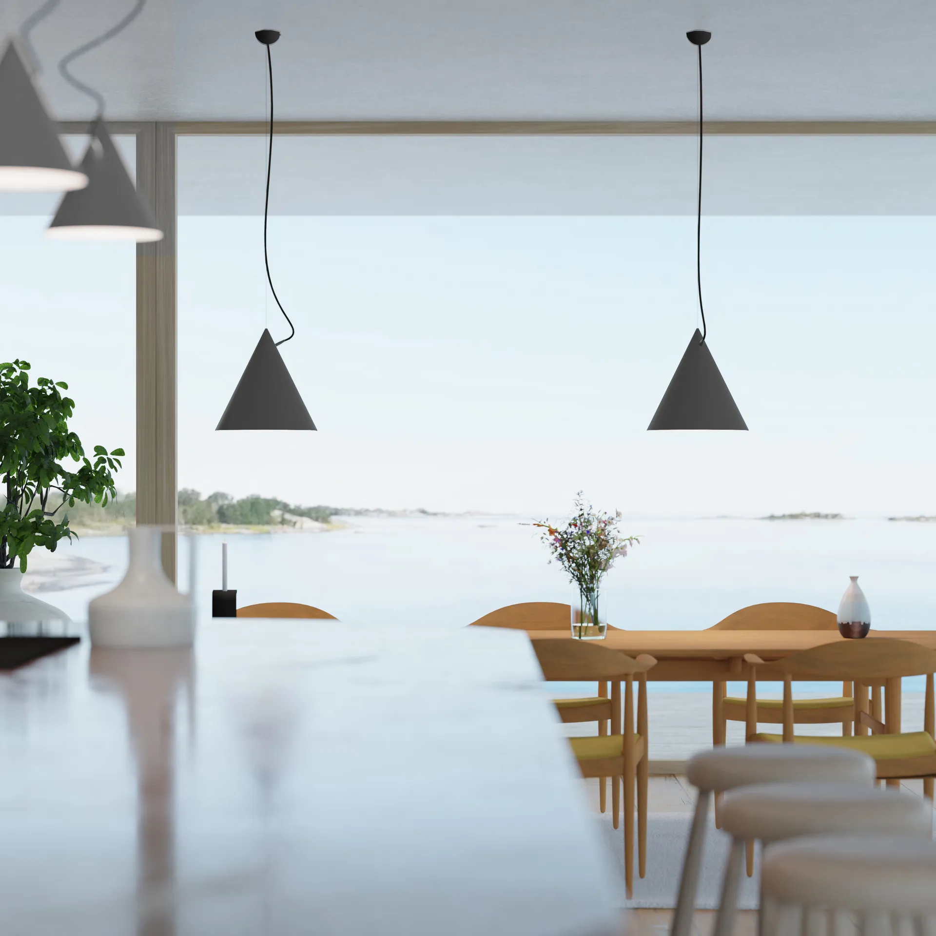 Castor riippuvalaisin 40 cm, Musta-musta-musta Noon