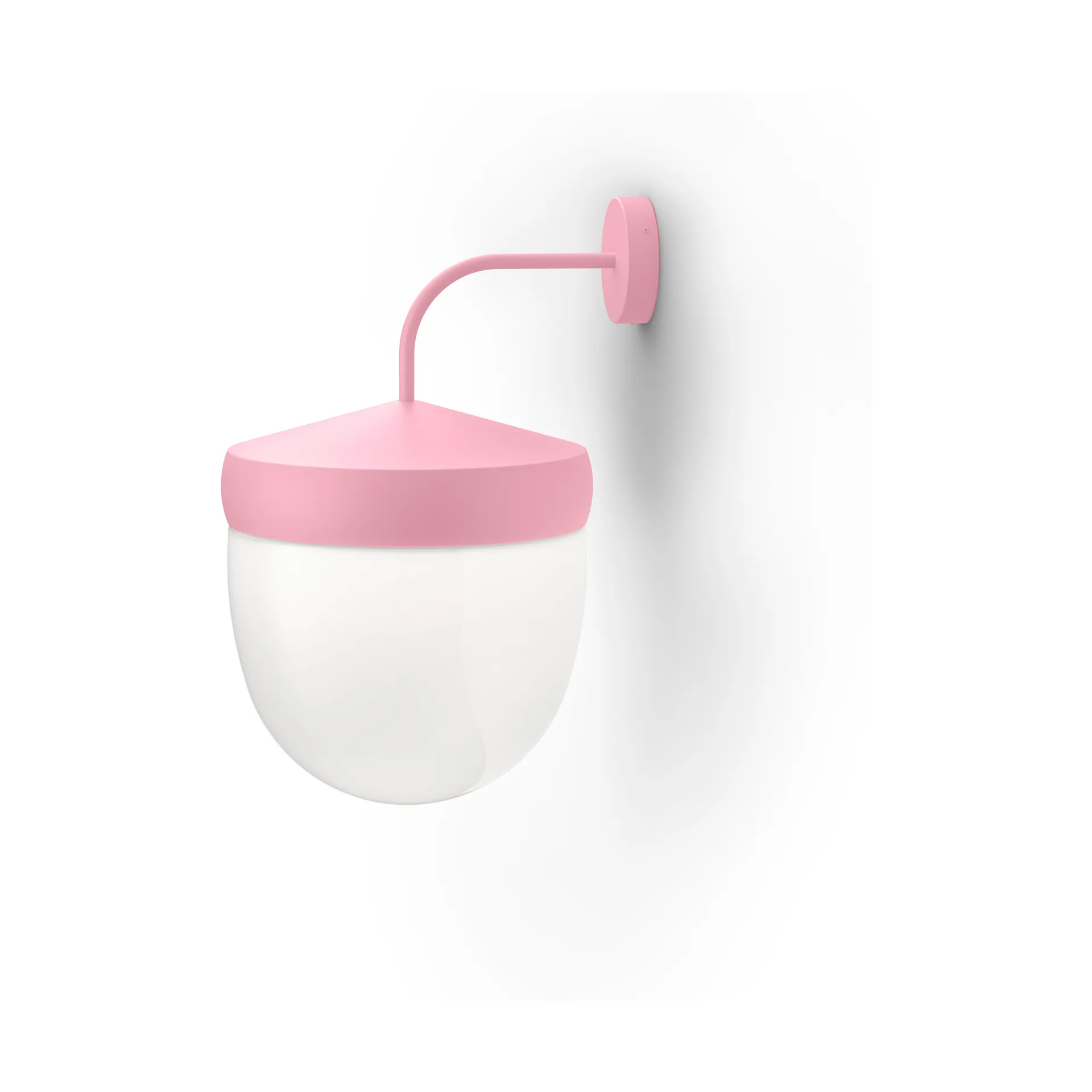 Pan seinävalaisin huurteinen 30 cm, Vaaleanpunainen Noon