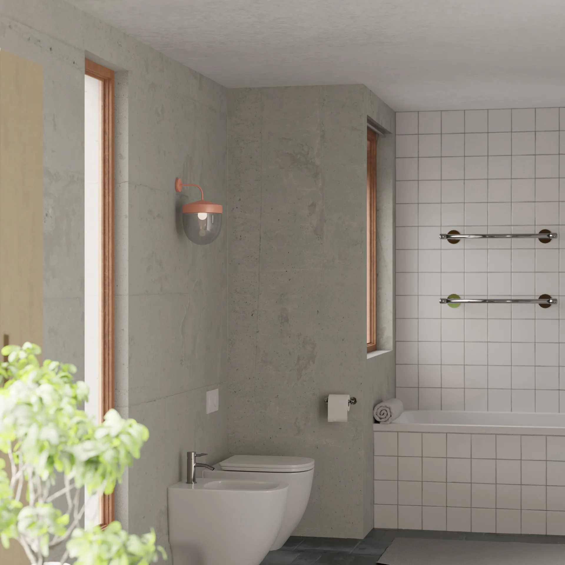 Pan seinävalaisin kirkas 30 cm, Aprikoosi Noon