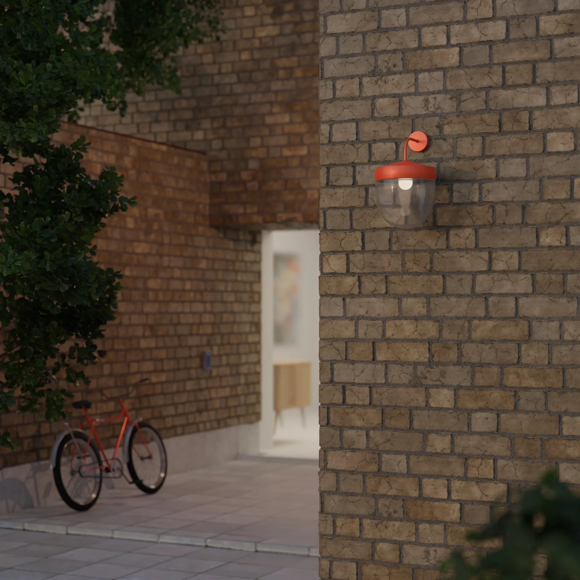 Pan seinävalaisin kirkas 30 cm, Oranssi Noon