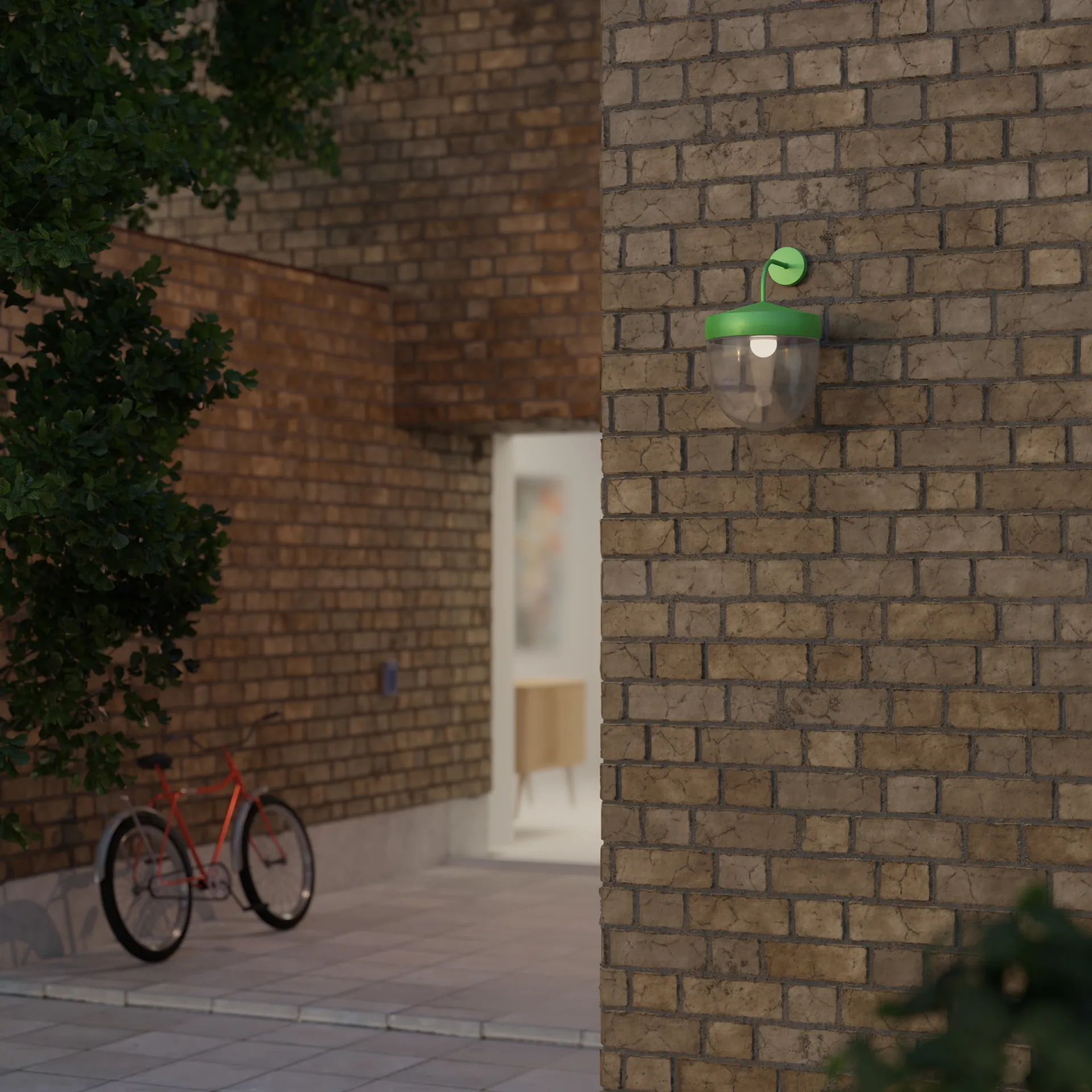 Pan seinävalaisin kirkas 30 cm, Vaaleanvihreä Noon