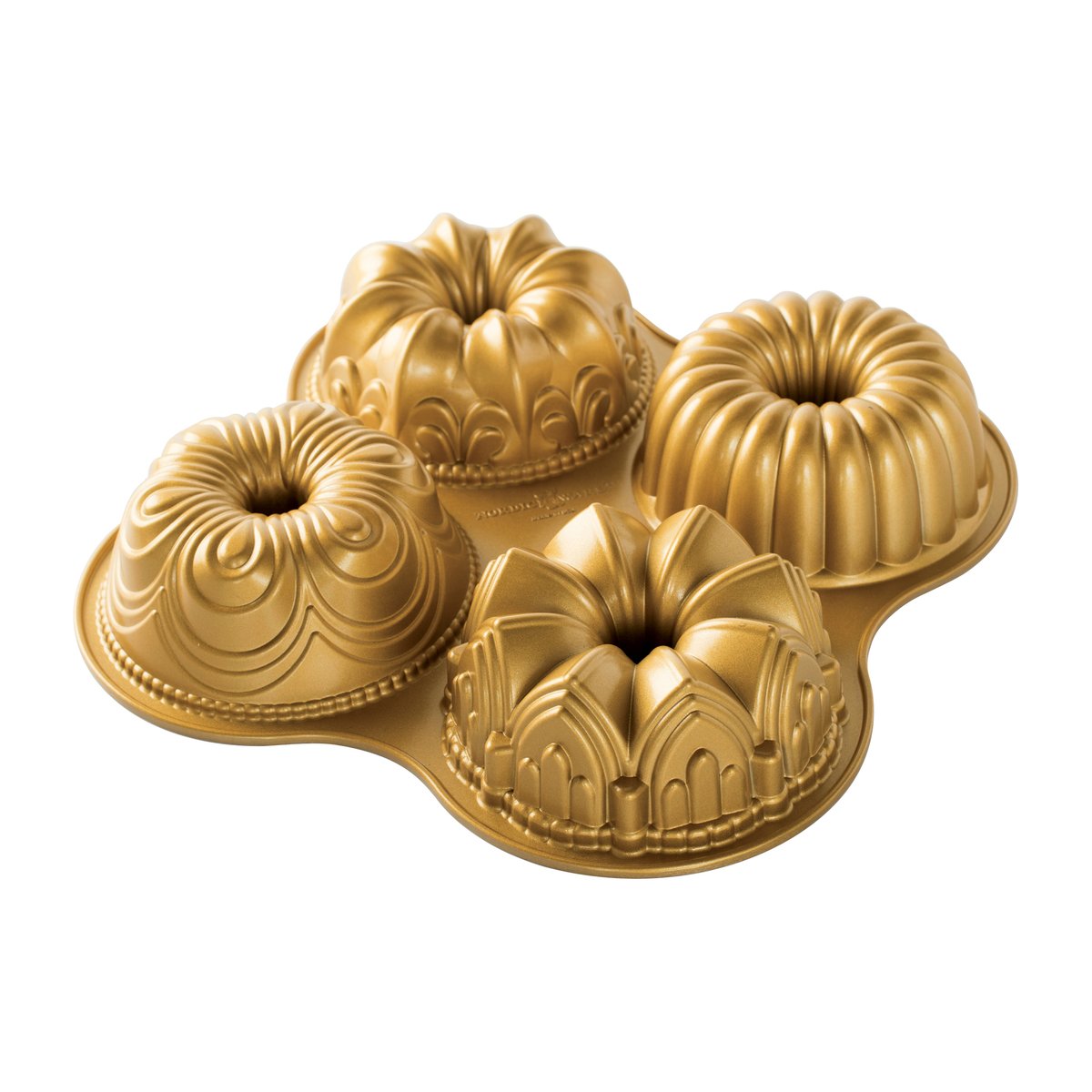 Nordic Ware Bundt quartet -leivontavuoka 2,1 l | Skandinaavinen Sisustus | Kakkumuotit ja piparkakkumuotit | Kullanvärinen