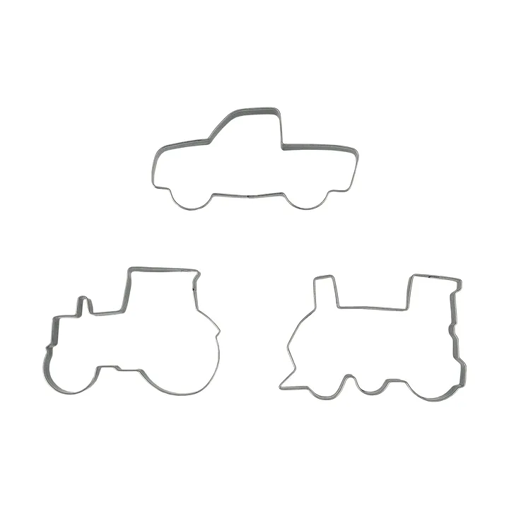 BAKE piparkakkumuotti - Ajoneuvot, 3 osaa - Nordwik