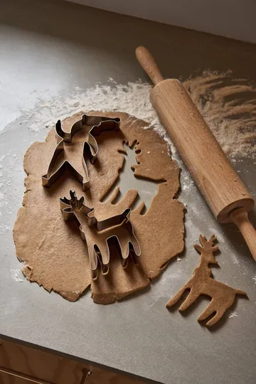 BAKE piparkakkumuotti - Tonttu & poro, 2 kpl - Nordwik