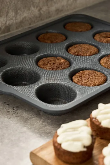 BAKE silikonivuoka vahvistetulla kehyksellä - Muffinit, 12 kpl - Nordwik