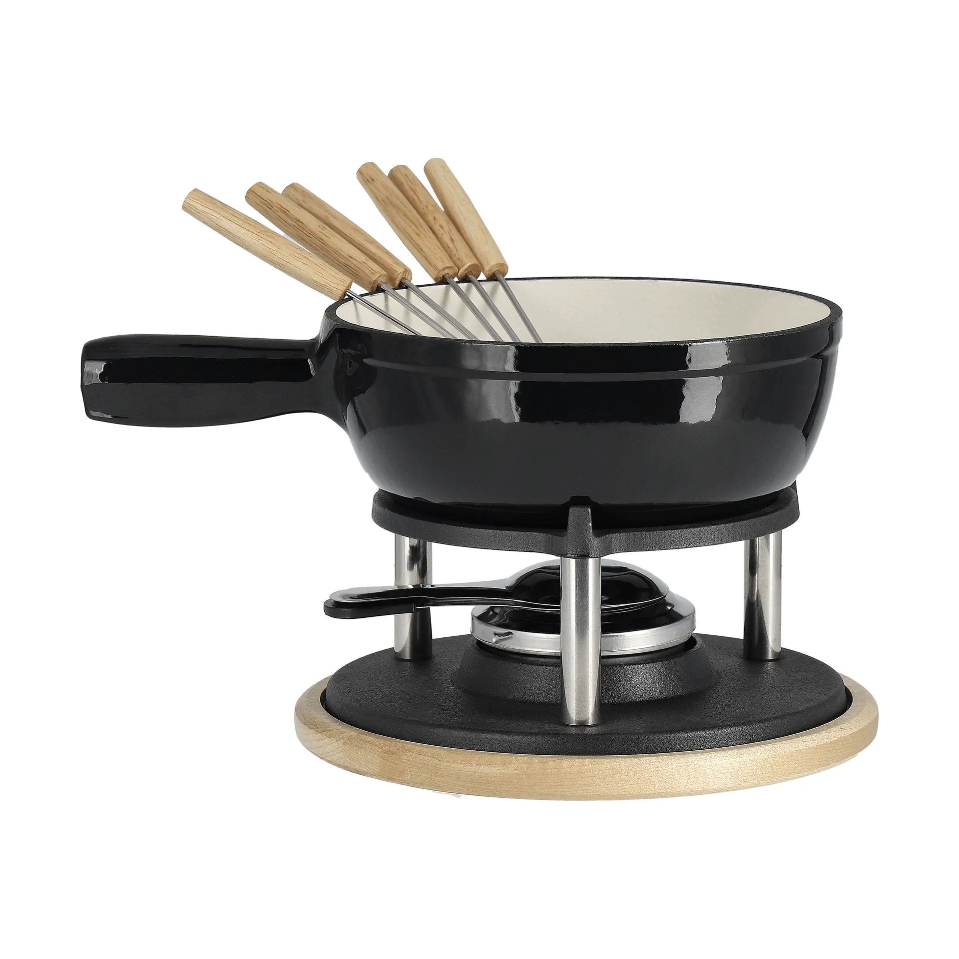 Emaloitu fonduekattila, Musta, 1,8 l Nordwik