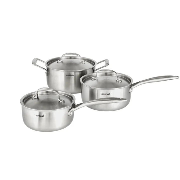 Nordwik kattilasarja 3-kerroksinen 3 osaa - 1,5 l, 2 l, 3 l - Nordwik