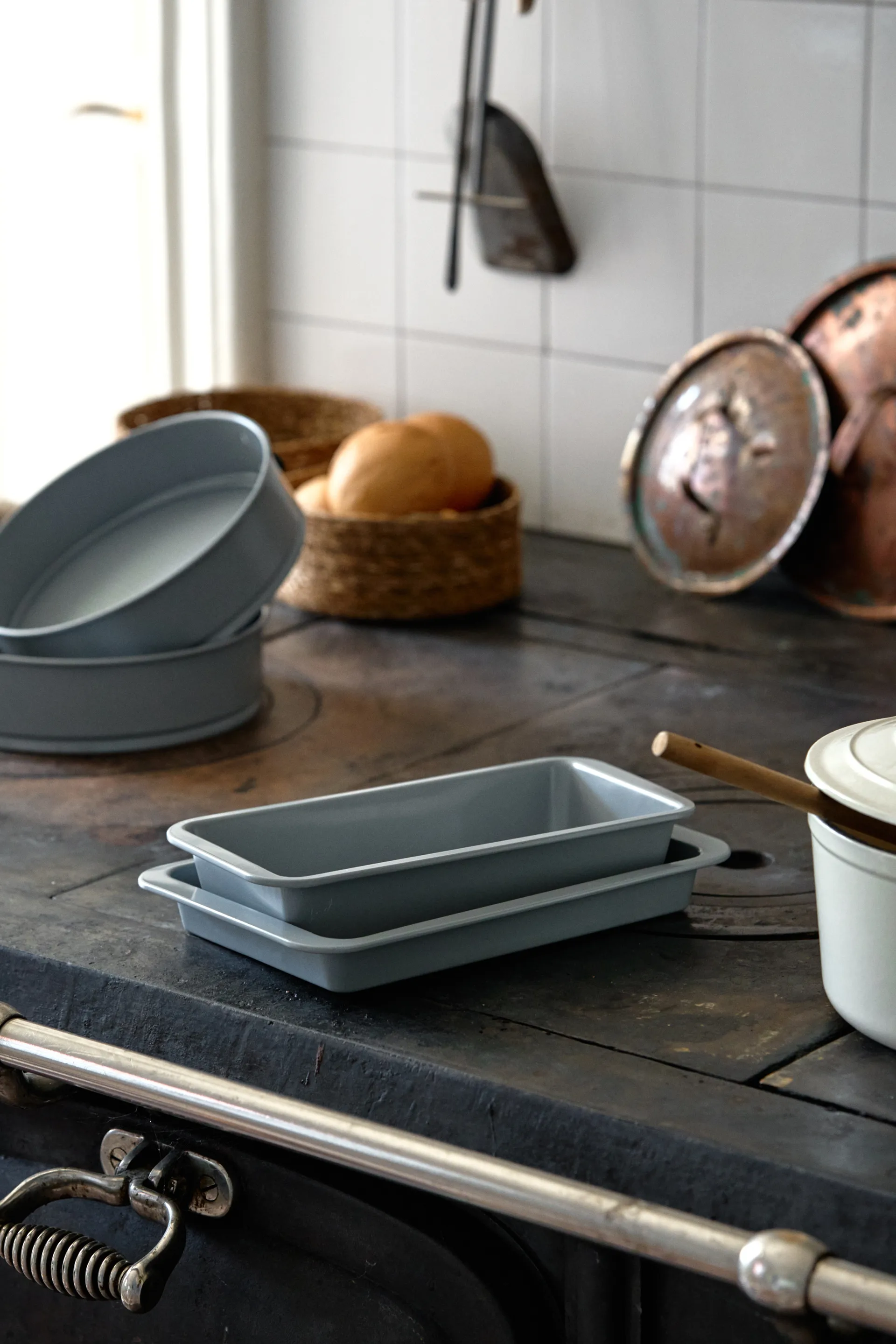 Nordwik leipävuoka keraaminen non-stick hopea, 30x15 cm Nordwik