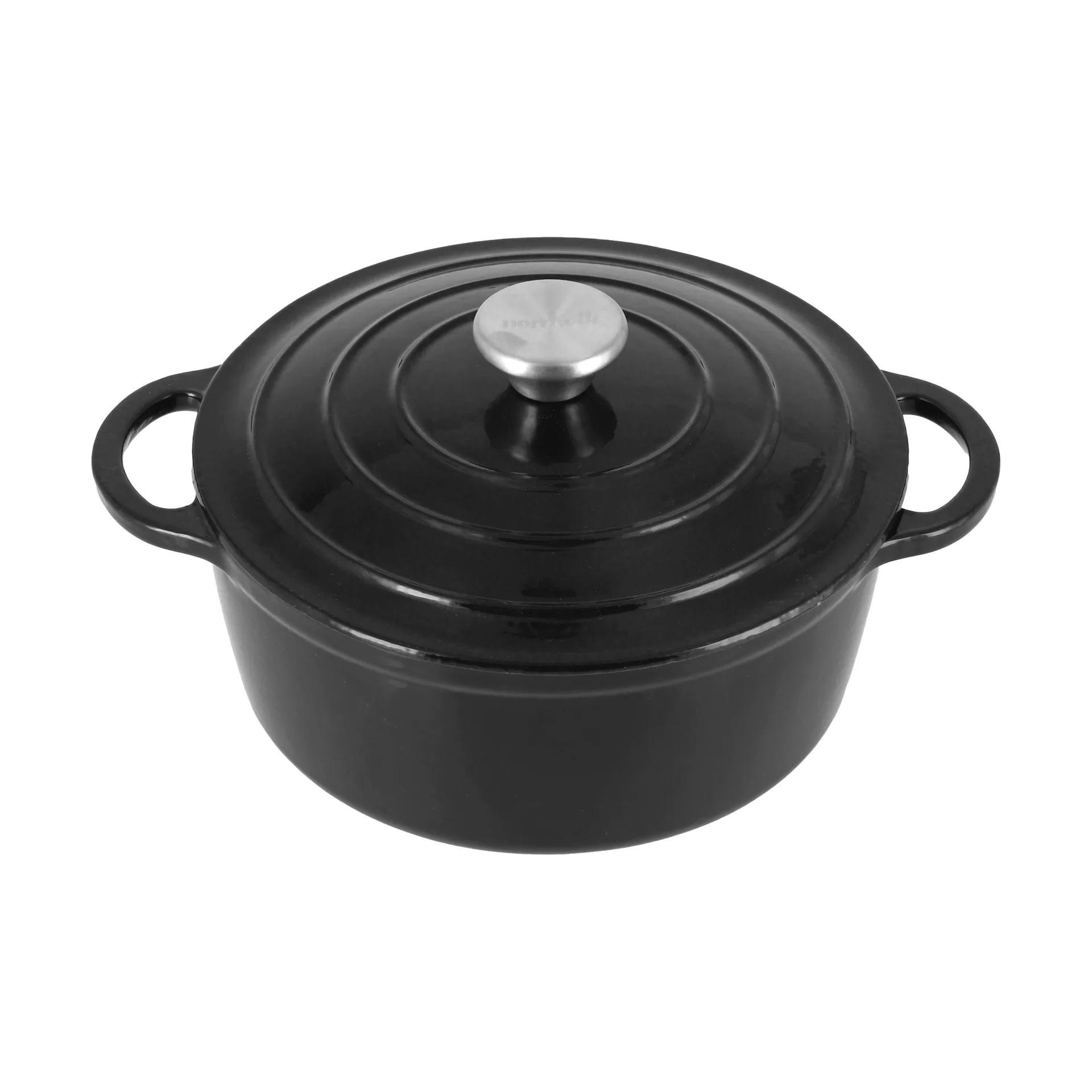 Nordwik valurautapata pyöreä 2,5 l, Musta Nordwik