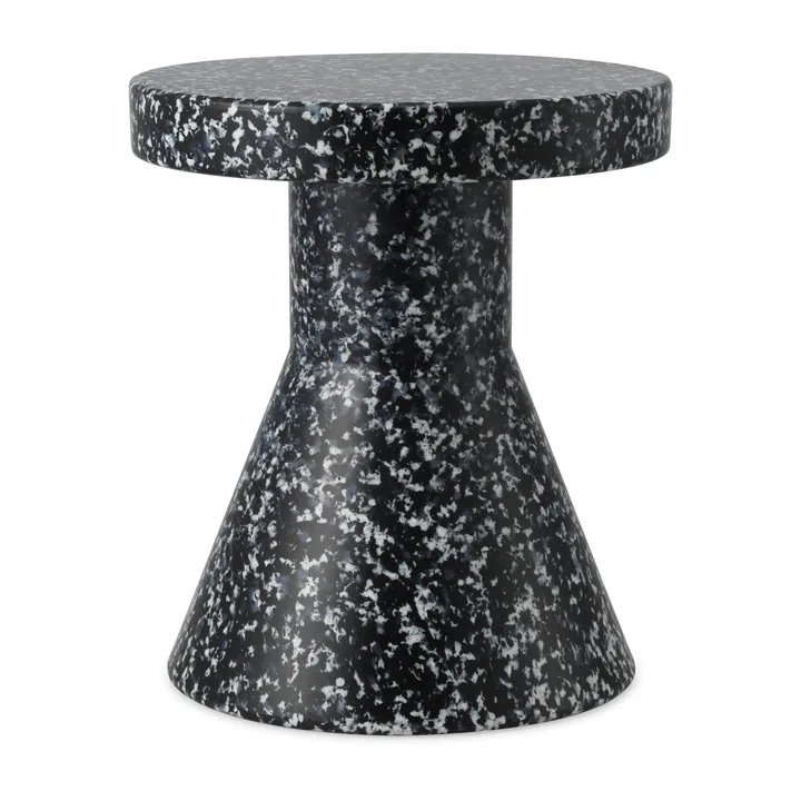 Bit Cone pyöreä jakkara - Musta-valkoinen, Ø36x42 cm - Normann Copenhagen