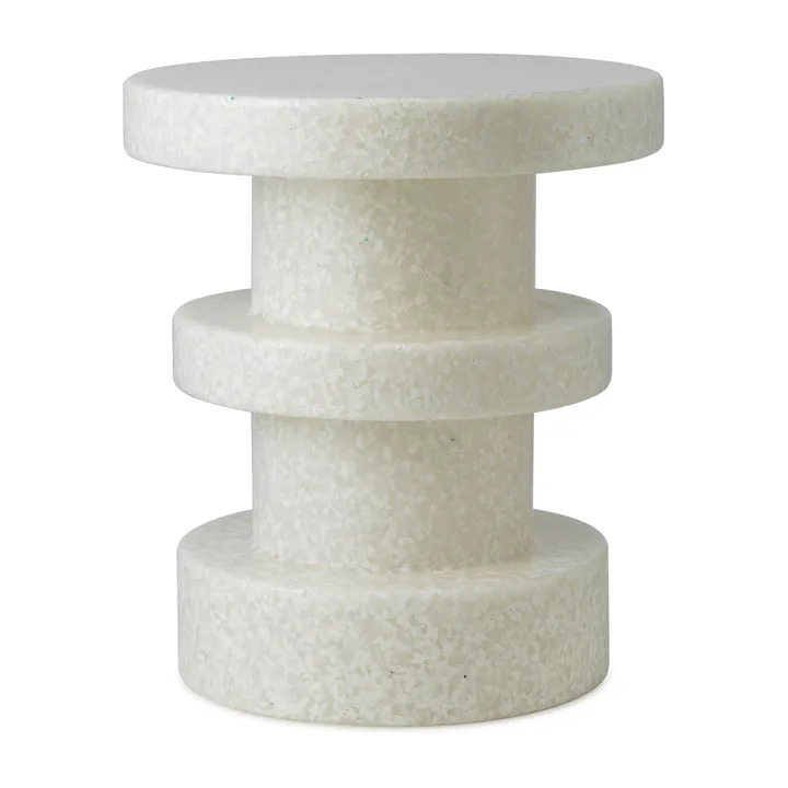 Bit Stack pyöreä jakkara - Valkoinen-valkoinen, Ø36x42 cm - Normann Copenhagen