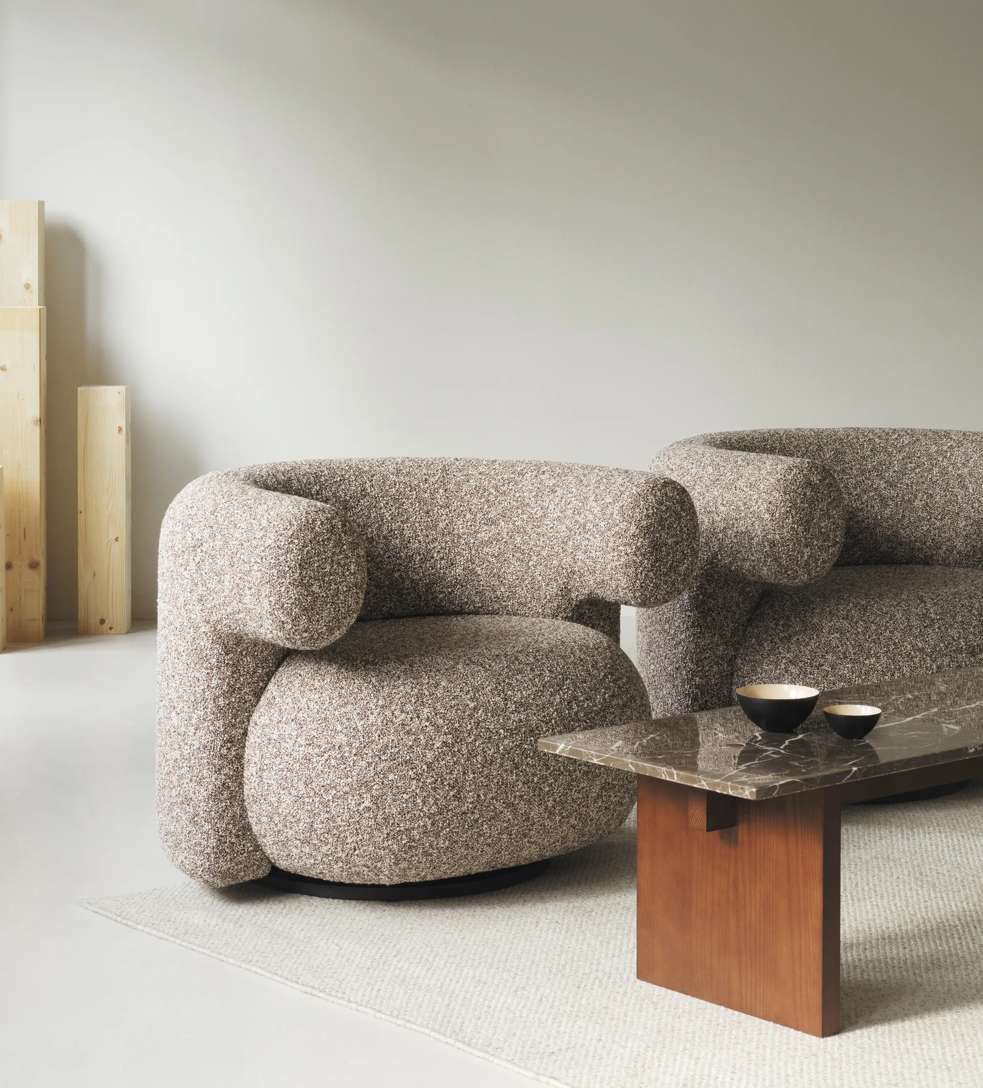 Burra lounge nojatuoli w. return, Zero 0011 Normann Copenhagen