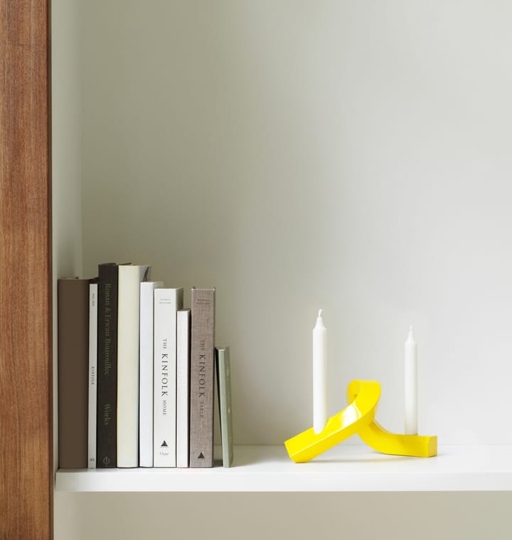 Crooked kynttilänjalka 2, Yellow Normann Copenhagen