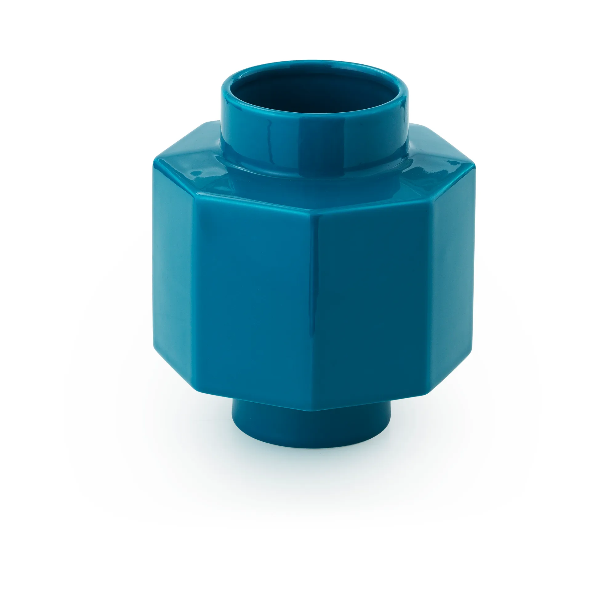 Deko Object H5 Hexagon maljakko, Petrol Blue Normann Copenhagen