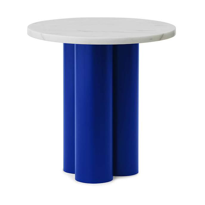 Normann Copenhagen Dit sivupöytä 40 cm White Carrara-bright blue