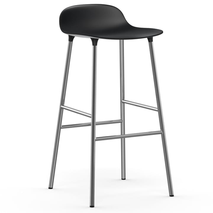 Form baarituoli kromatut jalat 75 cm - Musta - Normann Copenhagen