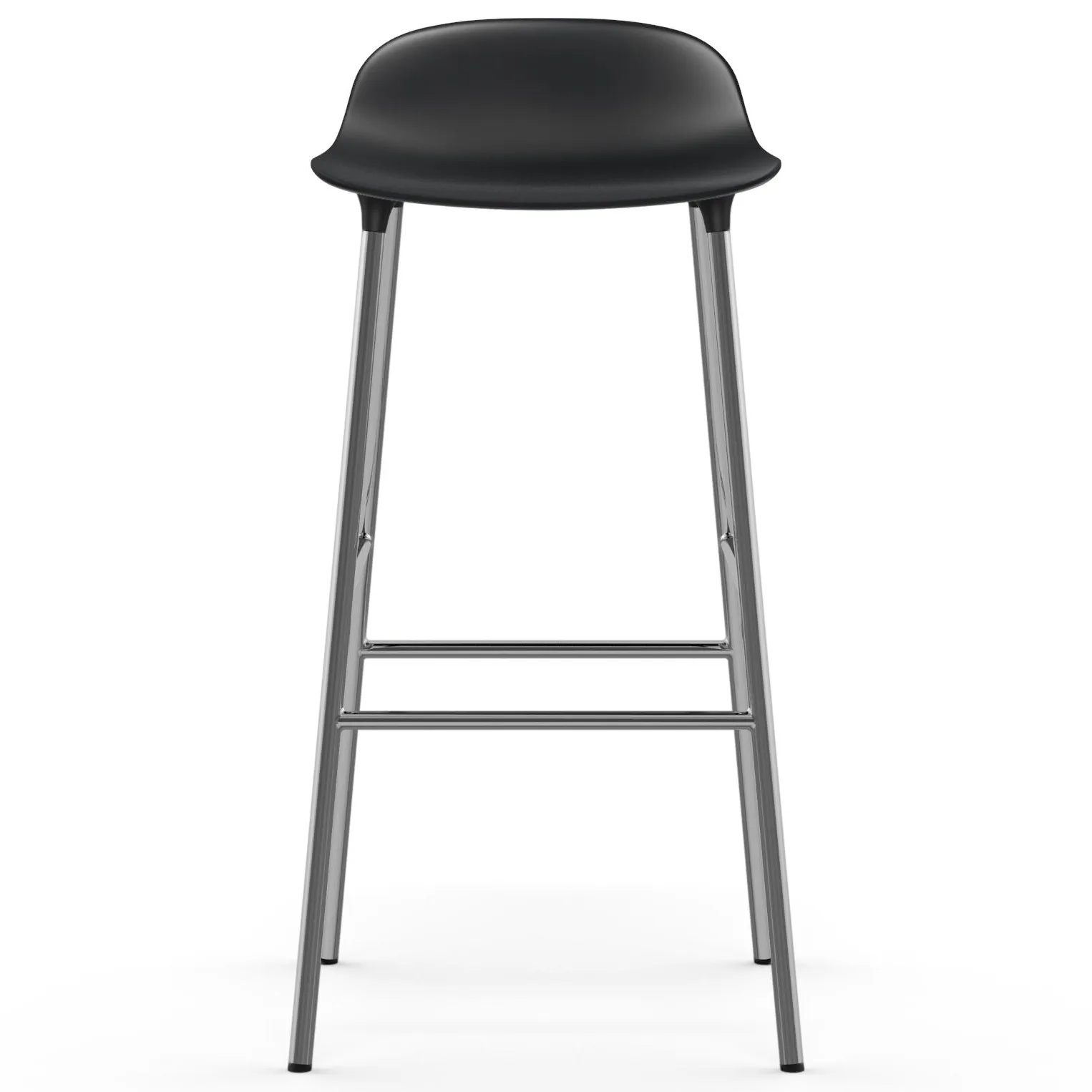 Form baarituoli kromatut jalat 75 cm, Musta Normann Copenhagen