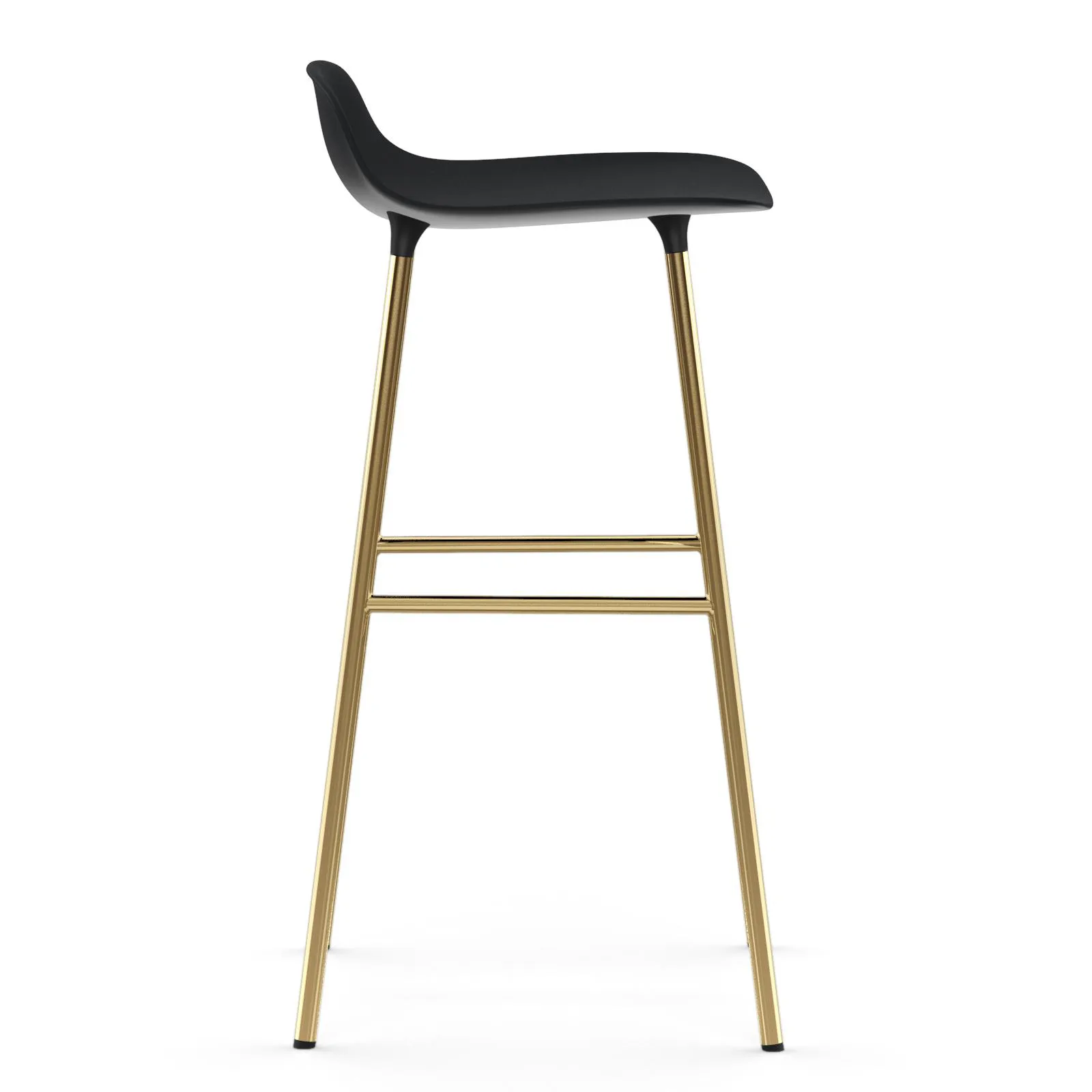 Form baarituoli messinkijalat 75 cm, Musta Normann Copenhagen