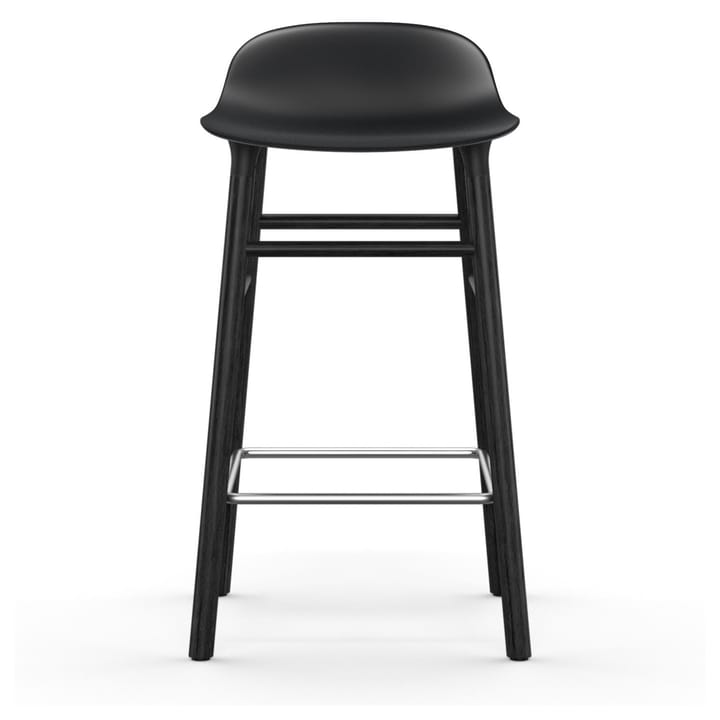 Form Chair -baarituoli lakatut tammijalat 65 cm - Musta - Normann Copenhagen