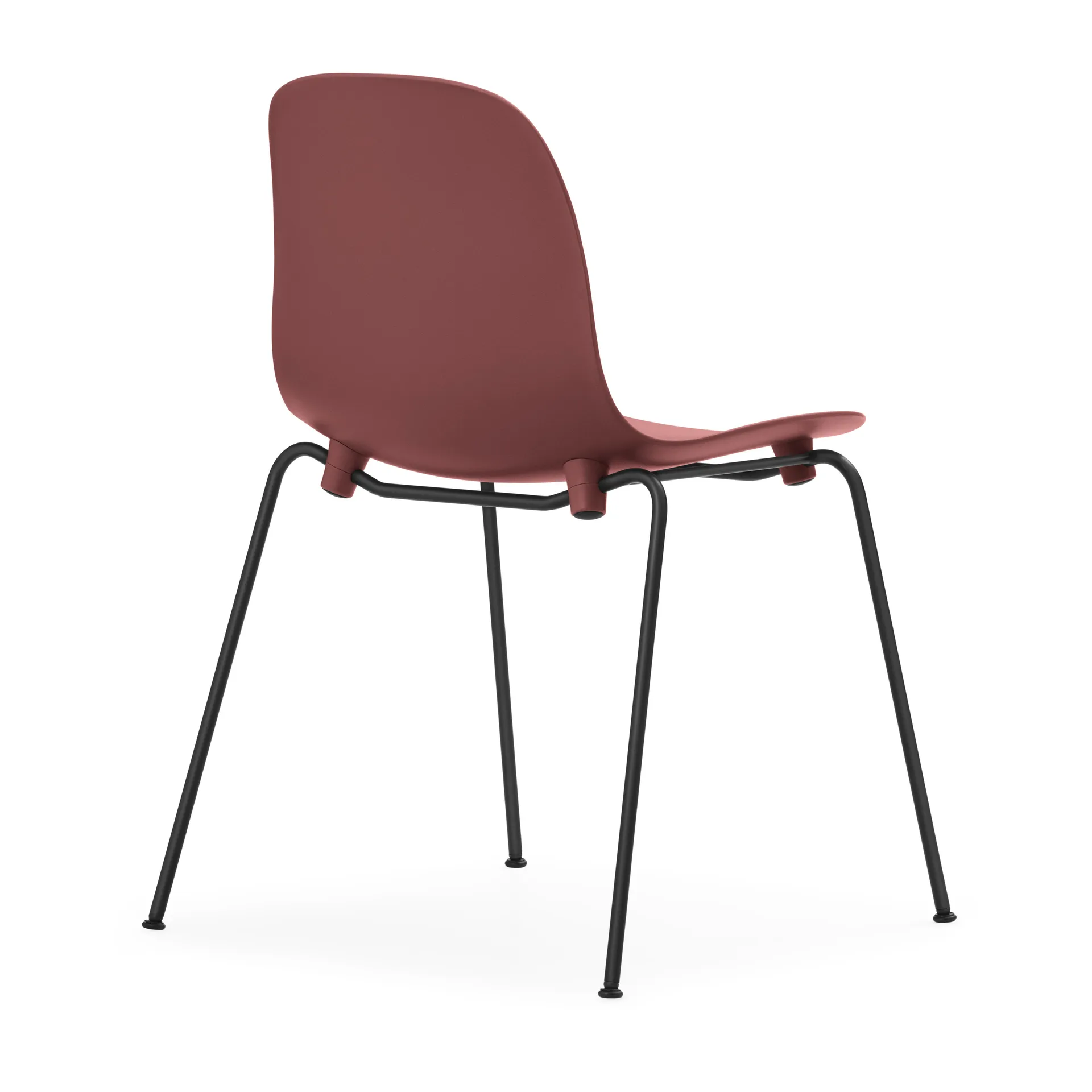 Form Chair pinottava tuoli mustat jalat 2 kpl, Punainen,  Normann Copenhagen