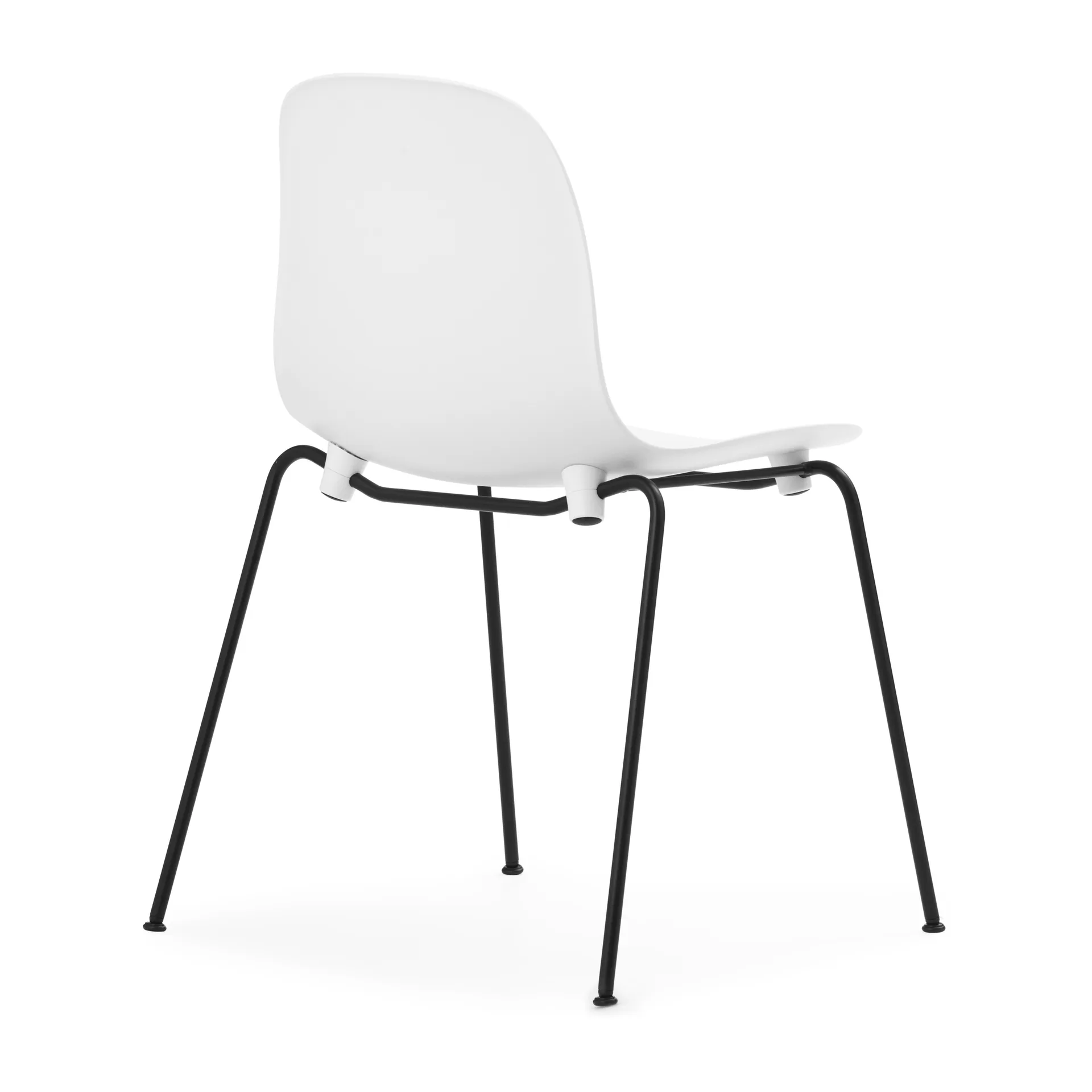 Form Chair pinottava tuoli mustat jalat 2 kpl, Valkoinen Normann Copenhagen
