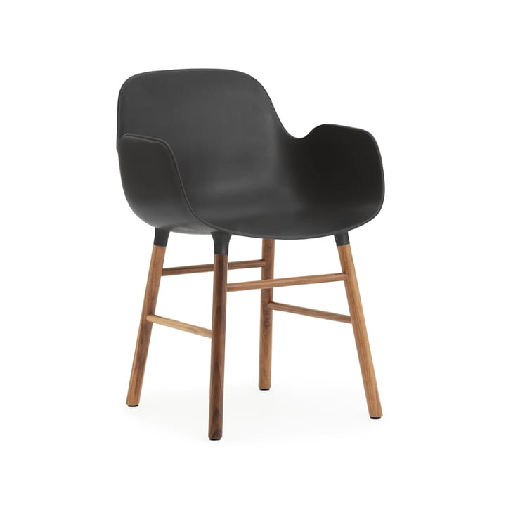 Form käsinojallinen tuoli - Black, jalat saksanpähkinää - Normann Copenhagen