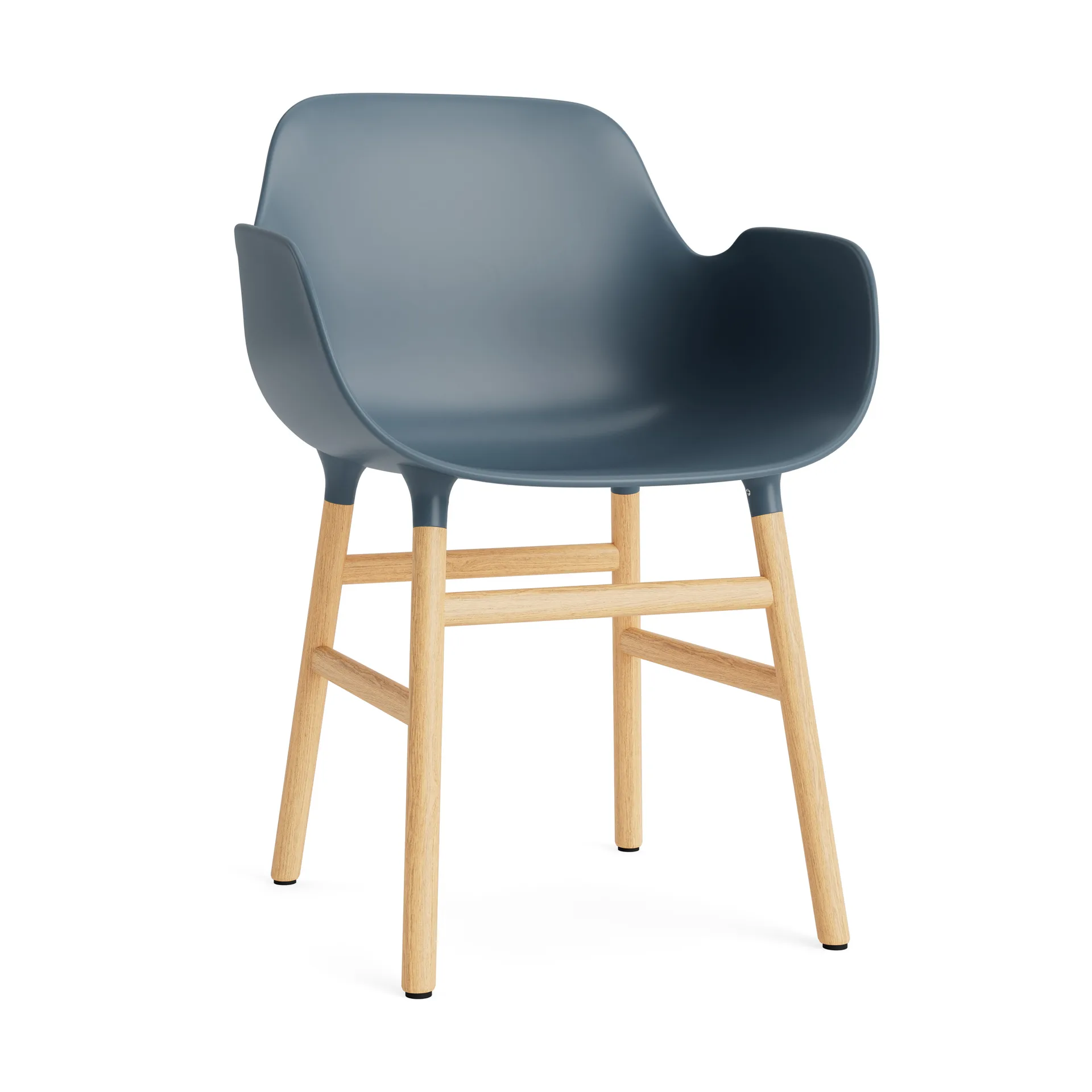 Form käsinojallinen tuoli, Blue, tammijalat Normann Copenhagen