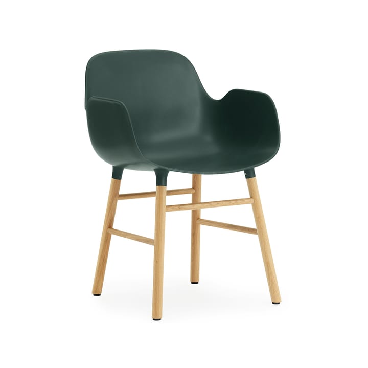 Form käsinojallinen tuoli - Green, tammijalat - Normann Copenhagen