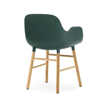 Form käsinojallinen tuoli - Green, tammijalat - Normann Copenhagen