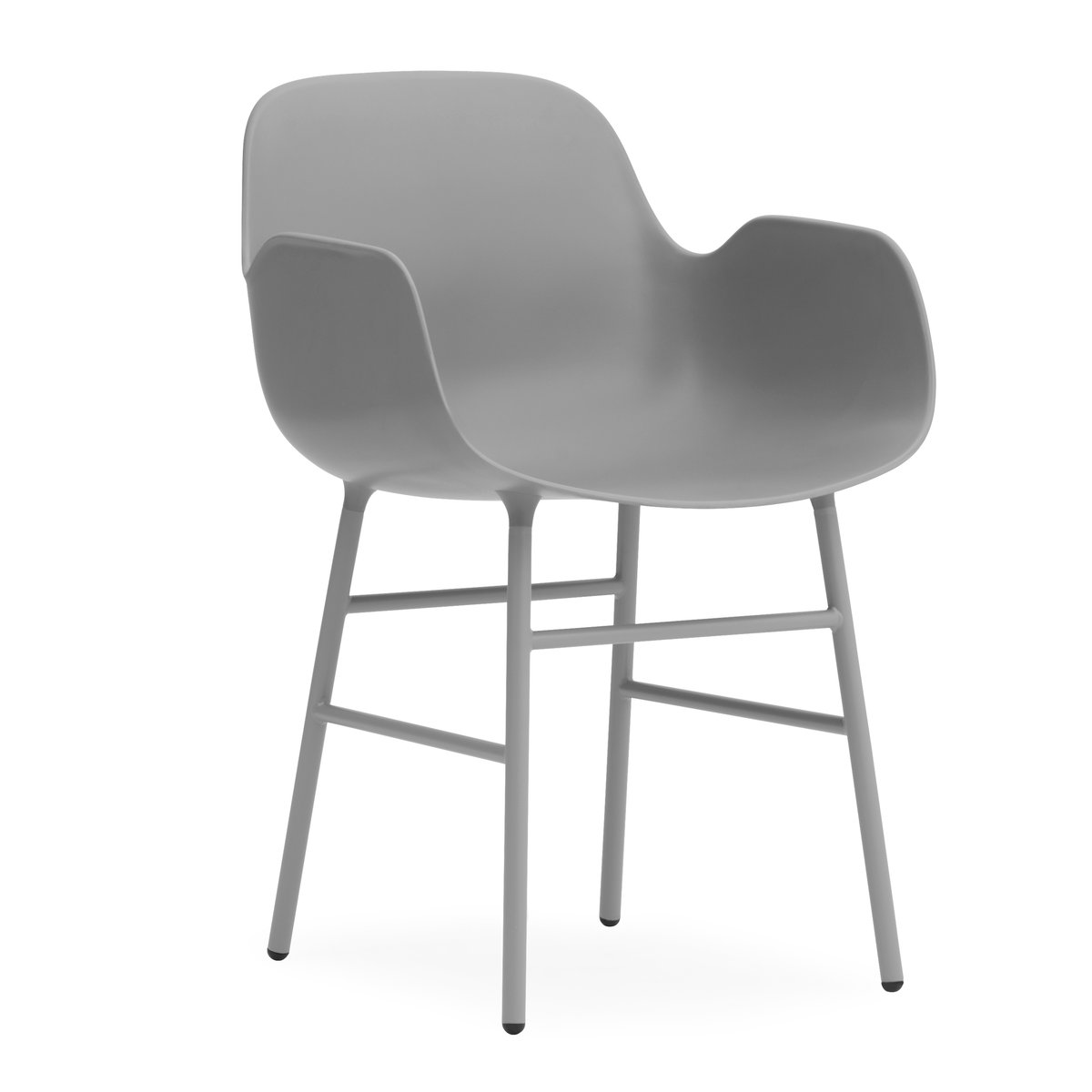 Normann Copenhagen Form käsinojallinen tuoli metallijalat Harmaa