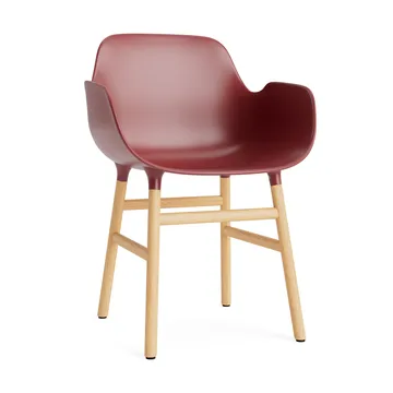 Form käsinojallinen tuoli - Red, tammijalat - Normann Copenhagen