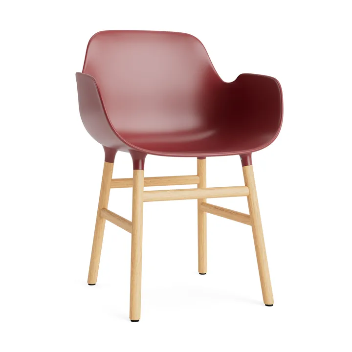 Form käsinojallinen tuoli - Red, tammijalat - Normann Copenhagen