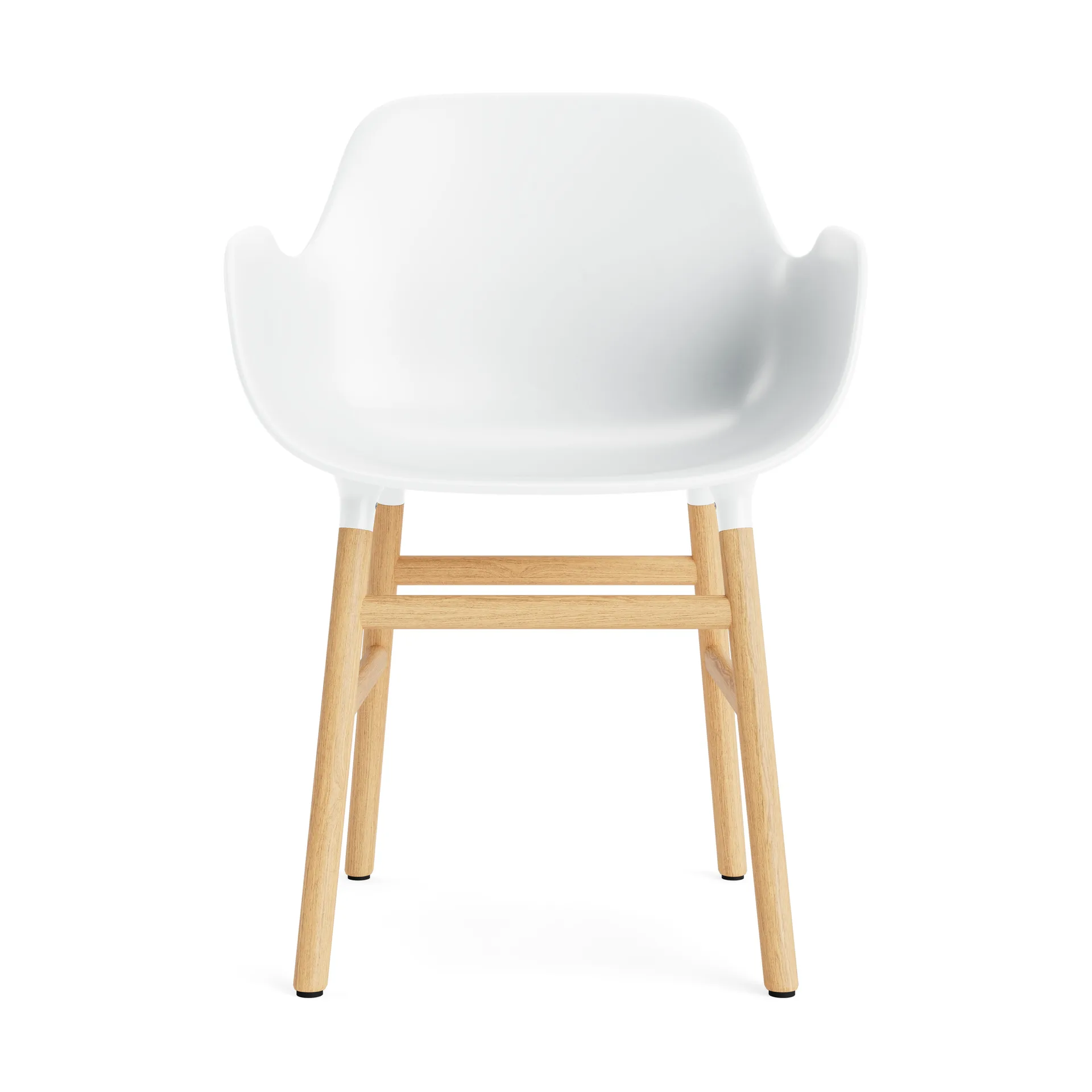 Form käsinojallinen tuoli, White, tammijalat Normann Copenhagen