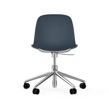 Form pyörivä tuoli, 5W työtuoli - Sininen, alumiini, pyörät - Normann Copenhagen