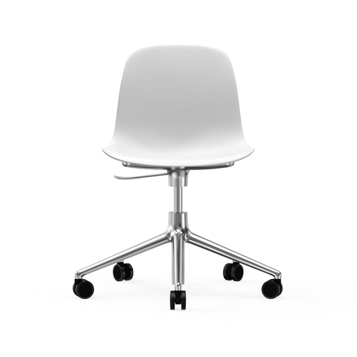 Form pyörivä tuoli, 5W työtuoli - Valkoinen, alumiini, pyörät - Normann Copenhagen