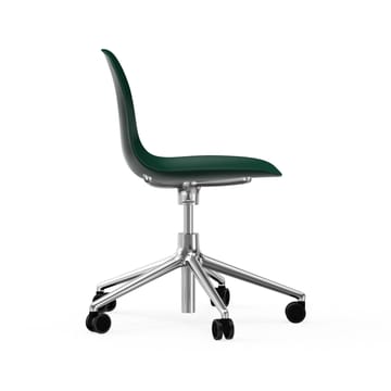 Form pyörivä tuoli, 5W työtuoli - Vihreä, alumiini, pyörät - Normann Copenhagen