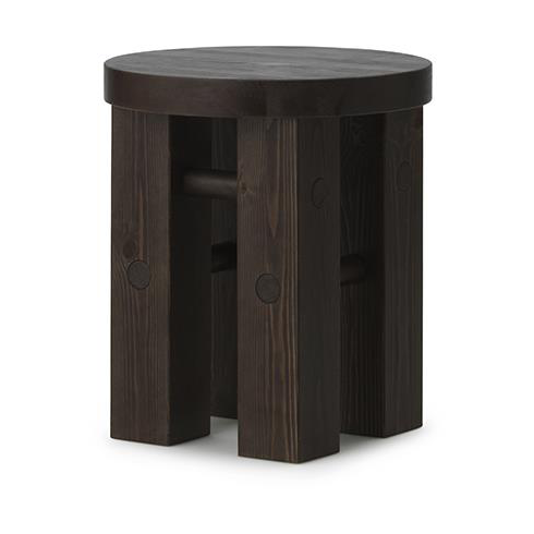 Normann Copenhagen Fyr jakkara 45 cm Dark brown | Skandinaavinen Sisustus | Jakkarat | Ruskea