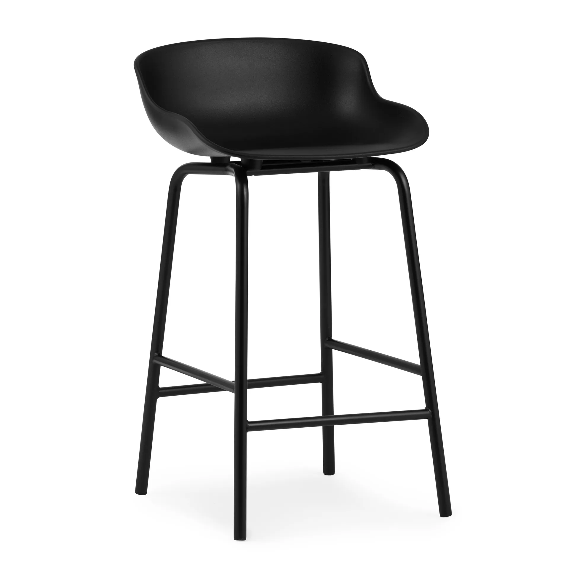 Hyg baarituoli metallijalat 65 cm, Musta Normann Copenhagen