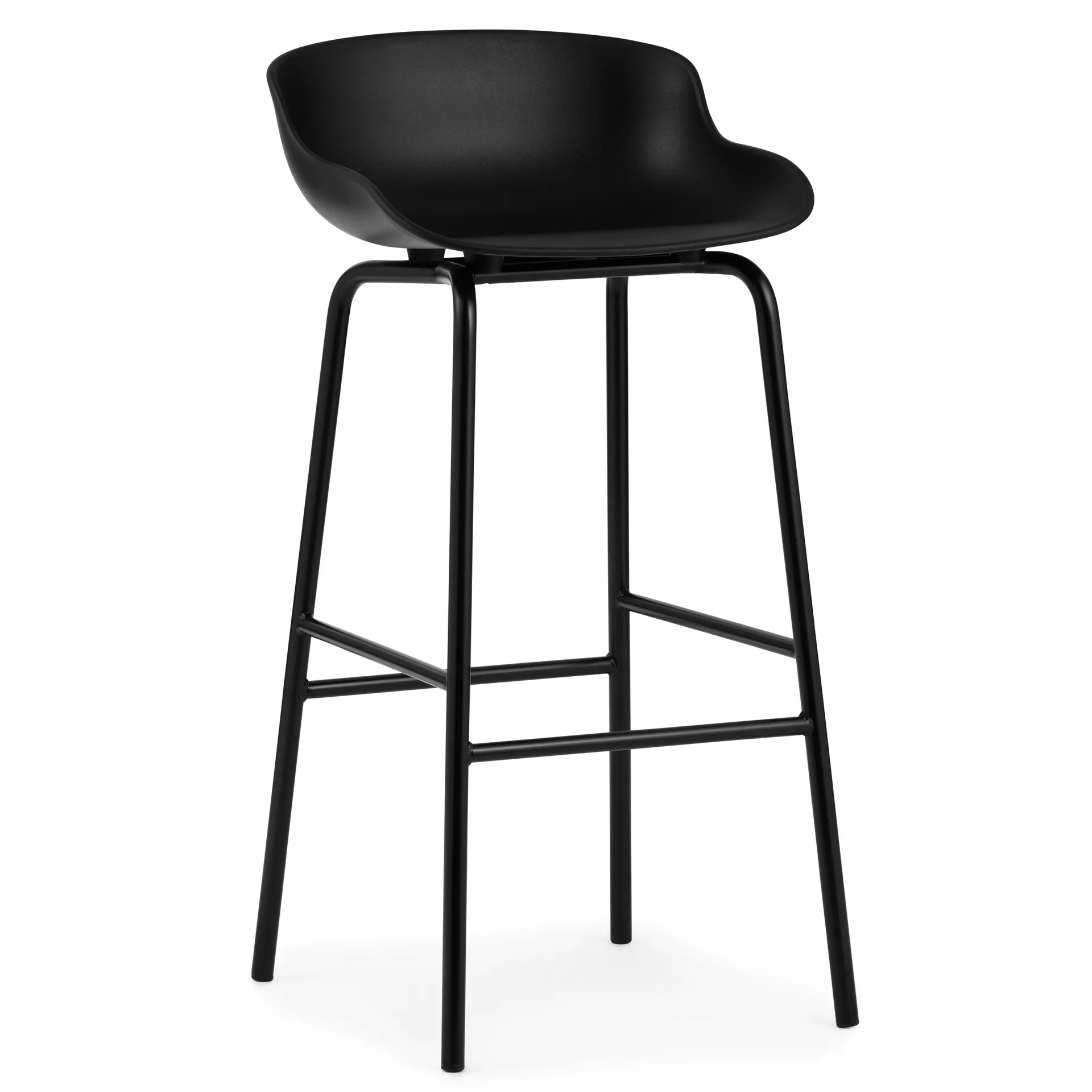 Hyg baarituoli metallijalat 75 cm, Musta Normann Copenhagen
