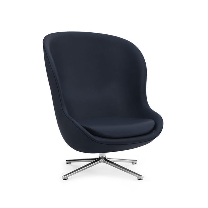 Hyg nojatuoli - Nahka ultra 41573 navy, alumiininen pyörivä jalka - Normann Copenhagen