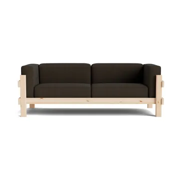 Kube sohva - Lakattu mänty - kangas Remix 356 Brown, 220 cm - Normann Copenhagen