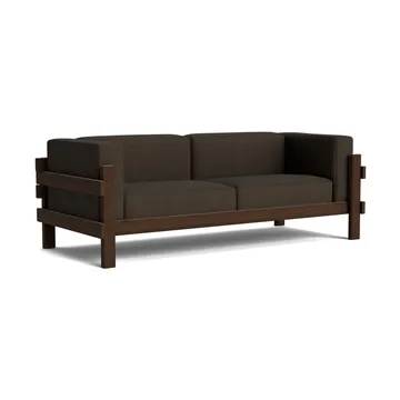 Kube sohva - Ruskealakattu mänty - kangas Remix 356 Brown, 220 cm - Normann Copenhagen