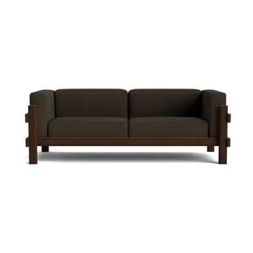 Kube sohva - Ruskealakattu mänty - kangas Remix 356 Brown, 220 cm - Normann Copenhagen